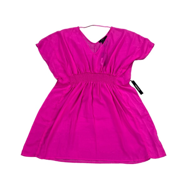 Vertigo Pink Chiffon Kimono Coverup - Picture 3 of 6